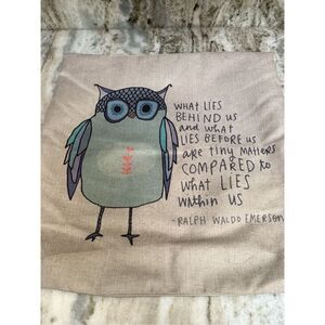 Pillow Owl Inspiration Quote